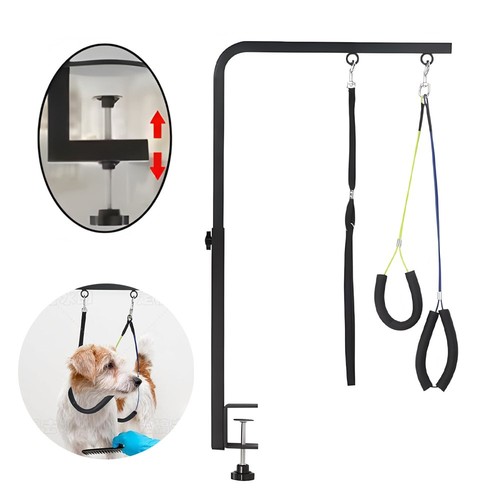 Grooming arm with clamp - with,