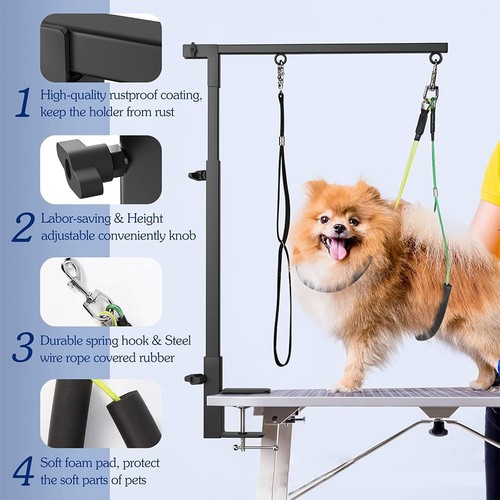 Dog grooming arm - with, no‑sit
