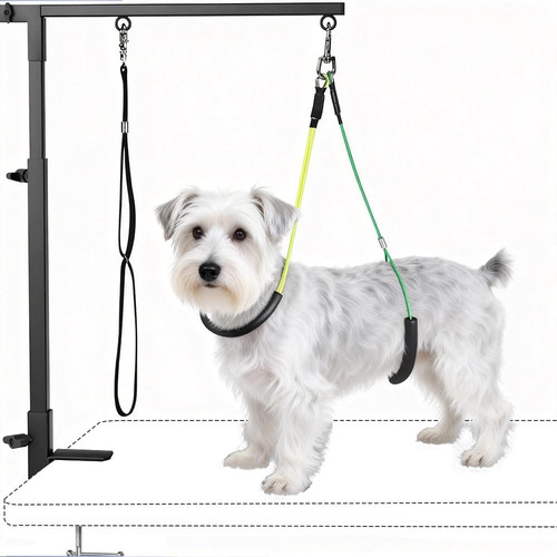 Dog grooming arm with - arm, clamp